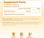 Clear Formulas Suplemento de Polen de Abeja de Alta Potencia - 1500mg por Dosis - 200 Cápsulas