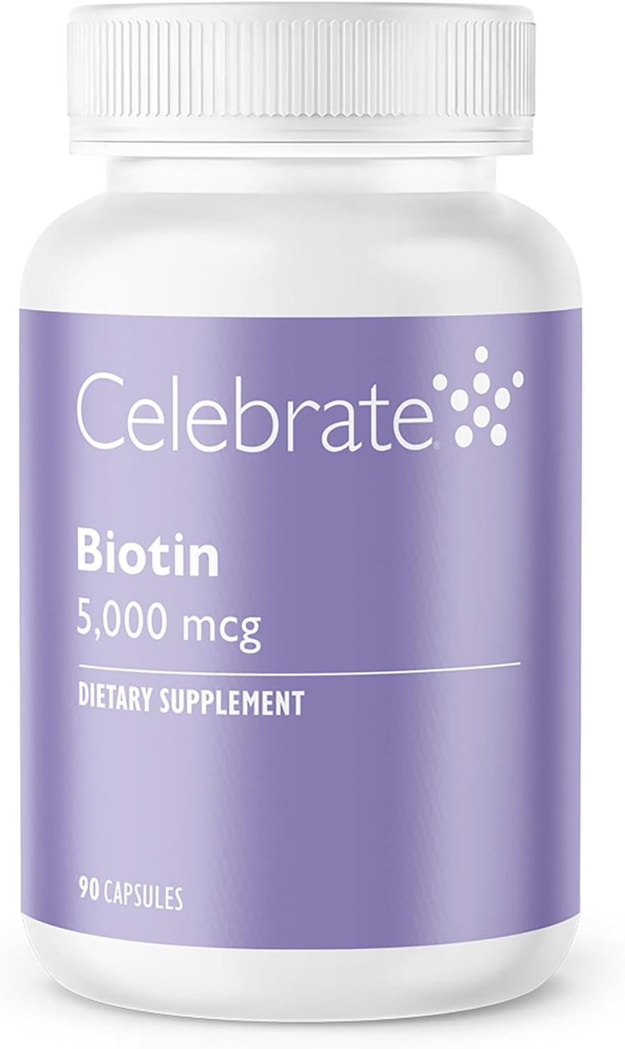 Celebrate Biotin 5000 mcg, 90 Cápsulas