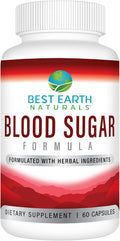 Best Earth Naturals Fórmula de Azúcar en Sangre con Canela, Gymnema Sylvestre, Banaba, Guggul y Más - 60 Cápsulas