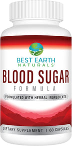 Best Earth Naturals Fórmula de Azúcar en Sangre con Canela, Gymnema Sylvestre, Banaba, Guggul y Más - 60 Cápsulas