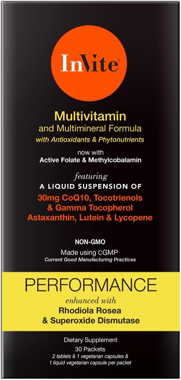 Invite Health Performance Vitamin - Multivitamínico Diario Completo para Deportistas