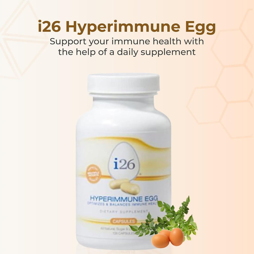 Youngevity i26® Cápsulas de Huevo Hiperinmune – Apoyo Inmunitario y Digestivo – 135 Cápsulas