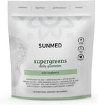 SUNMED Supergreens Daily Gummies – Mezcla de Bienestar con Ashwagandha, Té Verde, Spirulina, Probióticos y Antioxidantes | Frambuesa Silvestre, 60 unidades