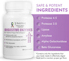 TJ Nutrition Enzimas Digestivas para Estómagos Sensibles - Apoyo al Nervio Vago, Fórmula Vegetariana de Liberación Programada