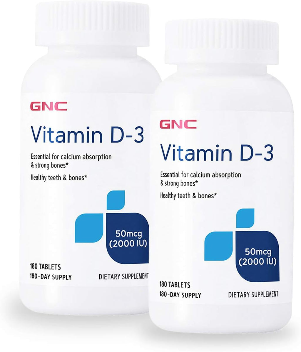 GNC Vitamin D-3 2000 IU - Twin Pack