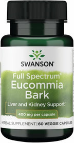 Swanson Full Spectrum Corteza de Eucommia 400 mg 60 Cápsulas Veganas (Pack de 2)