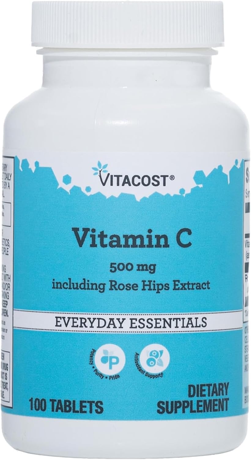 Vitacost Vitamin C with Rose Hips Extract, 100 Tablets