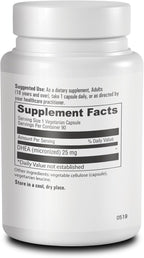 OPTIMALHEALTH DHEA 25 mg - Micronizado para Mayor Absorción | Apoyo al Equilibrio Hormonal y Bienestar