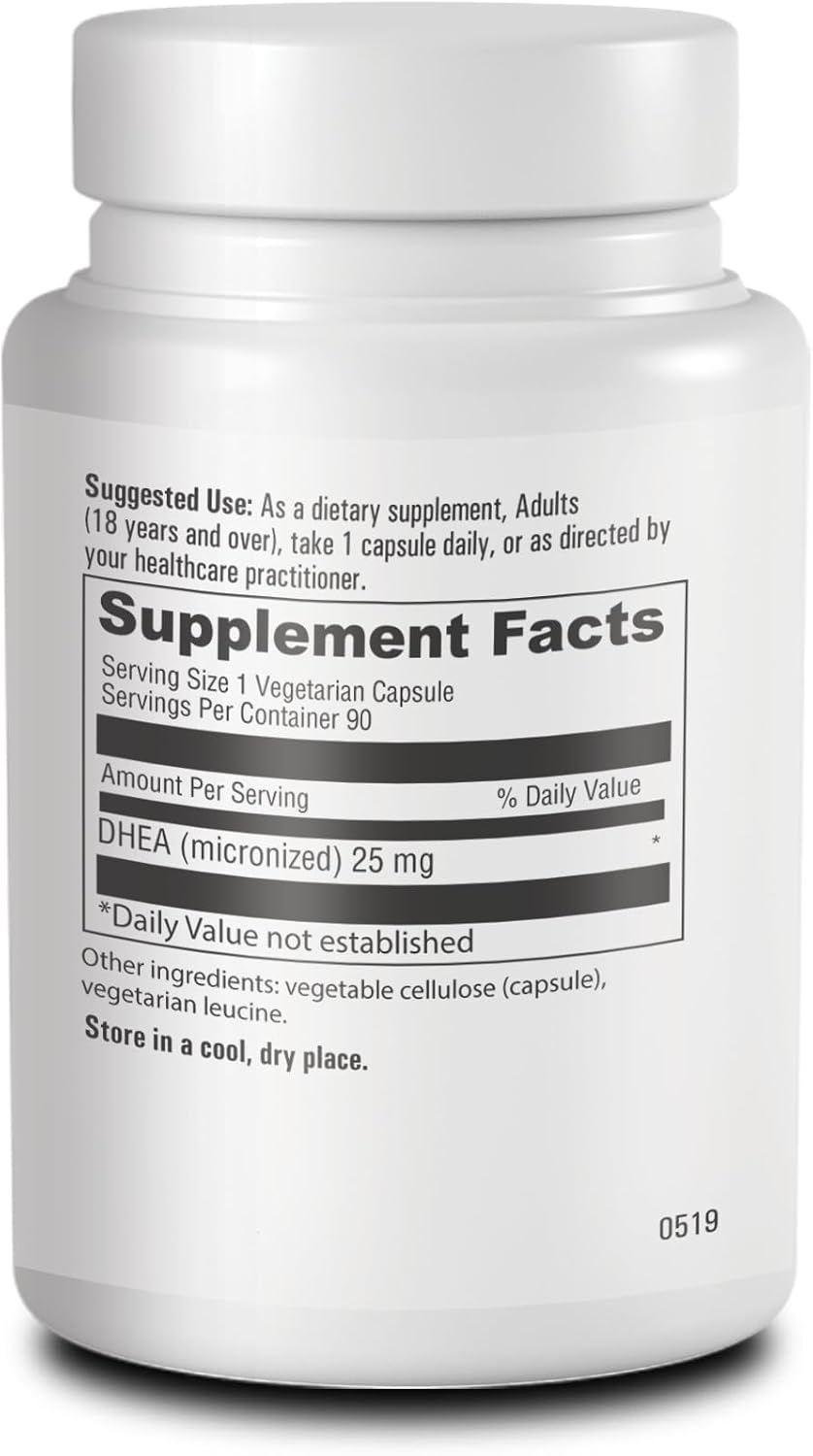 OPTIMALHEALTH DHEA 25 mg - Micronizado para Mayor Absorción | Apoyo al Equilibrio Hormonal y Bienestar