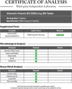 Vitamatic Vitamina B12 5000 mcg – 365 Comprimidos de Disolución Rápida Sabor Berry