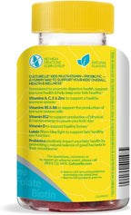 Culturelle Kids Probiotic Gummies - Multivitamínico y Probiótico para Niños - Sabor Melocotón-Naranja y Frutos del Bosque - 60 Gominolas
