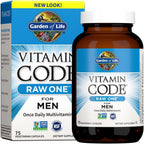 Garden of Life Vitamin Code RAW ONE Multivitamínico Diario para Hombres con Alimentos Integrales y Probióticos, 75 Cápsulas
