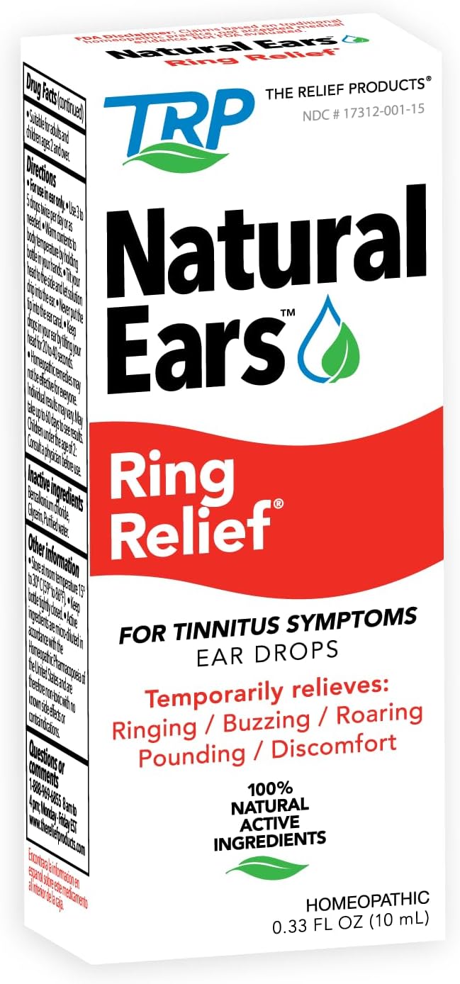 Ring Relief Gotas para los Oídos - Alivio del Tinnitus - 0.33 fl oz (10 ml)