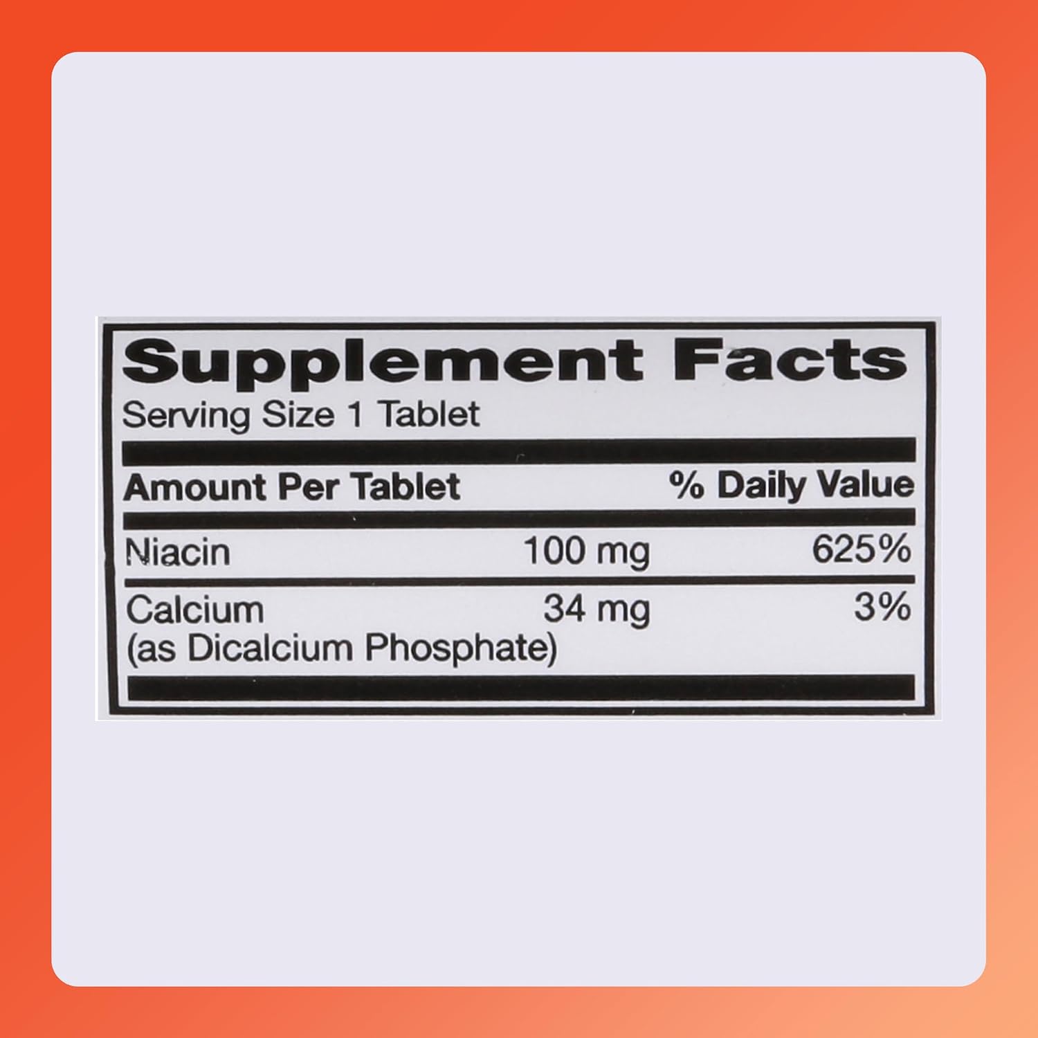 Rugby Niacina 100mg - 100 Tabletas con Calcio