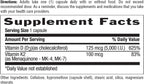 Country Life Vegan D3 + K2 – 5000 UI de Vitamina D3 y 100 mcg de MK-4 y MK-7 | Apoya la Salud Ósea e Inmunitaria | Vegano, Sin Gluten, B-Corp | 60 Cápsulas