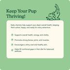 Multivitamínico Diario para Perros | 60 Masticables Blandos con Vitaminas y Minerales