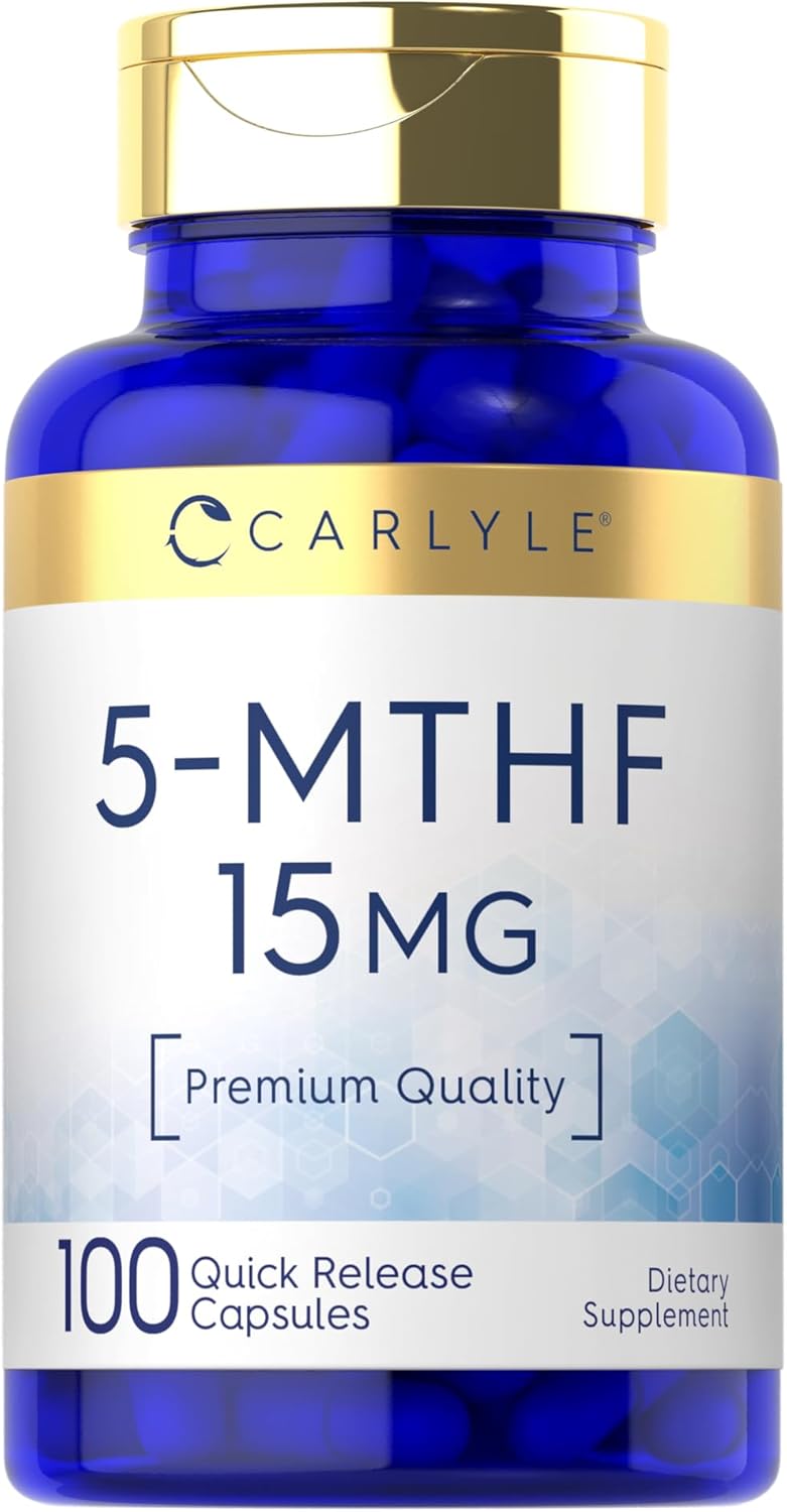 Carlyle 5-MTHF 15 mg – 100 Cápsulas de L-Metilfolato