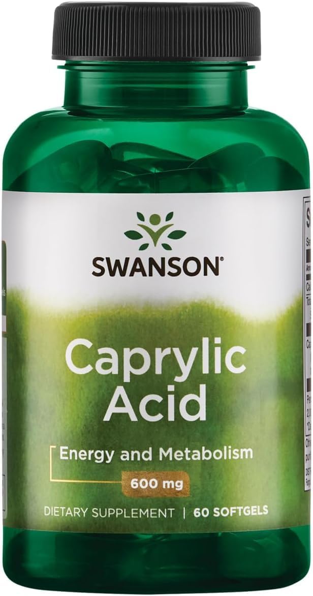 Swanson Caprylic Acid 600 mg – 60 Softgels
