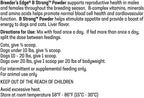 Breeder's Edge B Strong Powder - Suplemento de vitamina B para perros y gatos (300g)