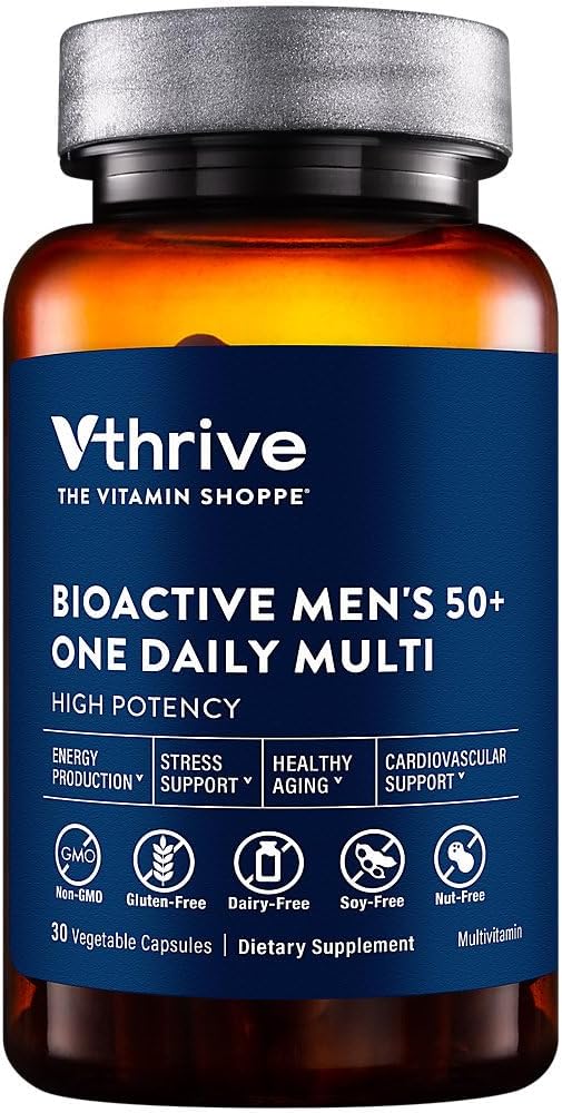 Vthrive BioActive Men 50+ Multivitamínico Diario para Hombres Mayores de 50 Años