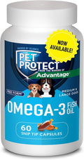 Free Form Snip Tips Omega-3 Aceite de Pescado Líquido para Perros Medianos y Grandes, 60 unidades