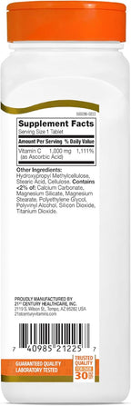 Vitamina C 1000 mg Liberación Prolongada - 21st Century (110 Comprimidos)