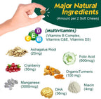 PetriMins 23-en-1 Multivitamínico para Perros con Glucosamina y Omega-3 - Masticables de Bacon, 90 unidades