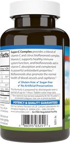 Carlson Super-C Complex - Vitamina C + Bioflavonoides, 100 Comprimidos Vegetarianos