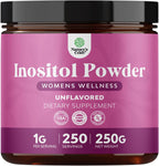 Inositol en Polvo Myo-Inositol y D-Chiro Inositol – Suplemento de Apoyo a la Fertilidad – Equilibrio Hormonal y Claridad – 250g