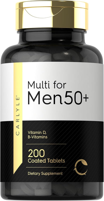 Carlyle Multivitamínico para Hombres 50+ | 200 Comprimidos | con Vitaminas B, Vitamina D, Magnesio y Zinc | Sin Gluten, – Image 1