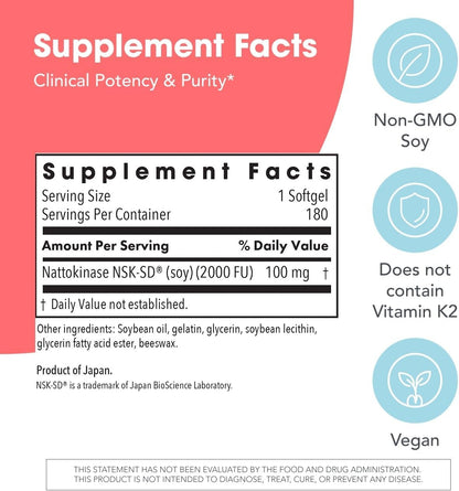 Allergy Research Group Nattokinase 100 mg, 180 Cápsulas – Image 3