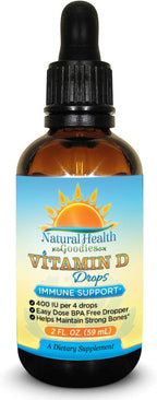 Vitamin D3 Drops for Adults and Children - 2 fl oz (59 ml) Liquid with 100 IU Dropper