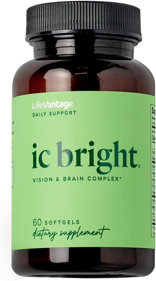 LifeVantage IC Bright – Complemento Visión y Cerebro, 60 Cápsulas Blandas