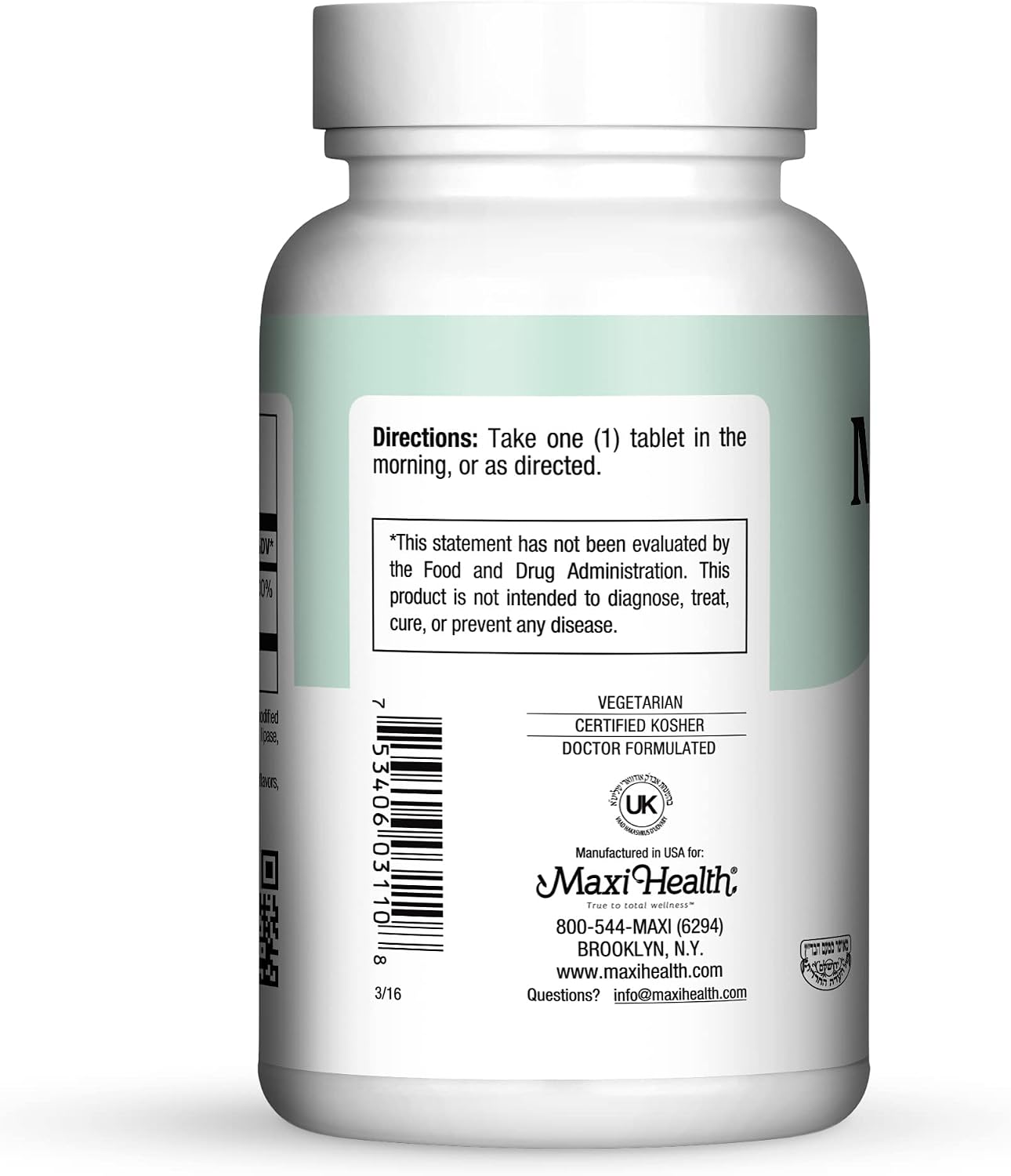Maxi Health Vitamina B6 100 mg – 100 Comprimidos – Piridoxina HCl