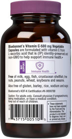 Bluebonnet Nutrition Vitamin C 500 mg, Vegetable Capsules, Ascorbic Acid