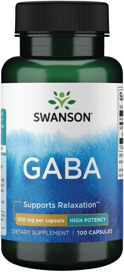 Swanson GABA 500 mg - 200 Cápsulas (2 Envases de 100) - Suplemento para la Relajación y el Sueño – Image 6