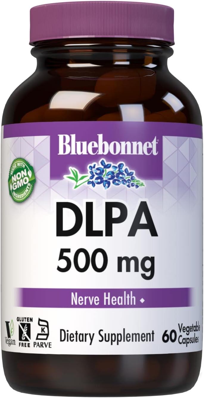 Bluebonnet Nutrition DLPA (DL-Fenilalanina) 500mg, 60 Cápsulas Vegetales