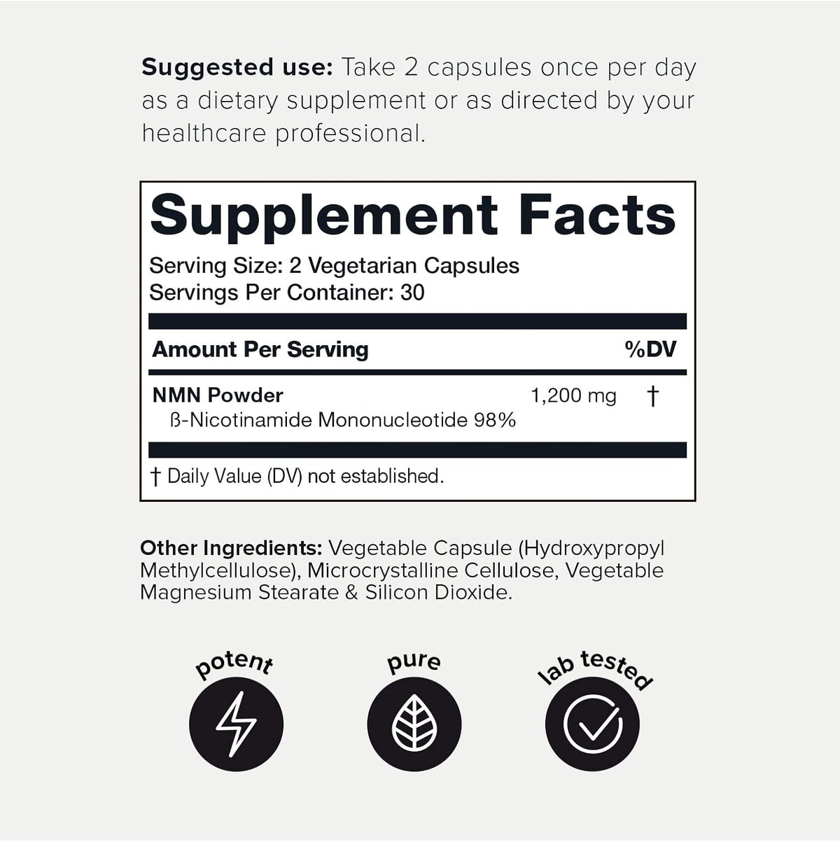 Toniiq NMN Supplement 1200mg - 60 Cápsulas – Favorecer la función cognitiva y la claridad mental. – Image 2