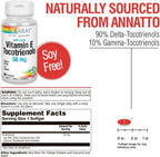 SOLARAY Tocotrienoles de Vitamina E 50 mg, Apoyo Cognitivo, Sin Soja, 50 Cápsulas