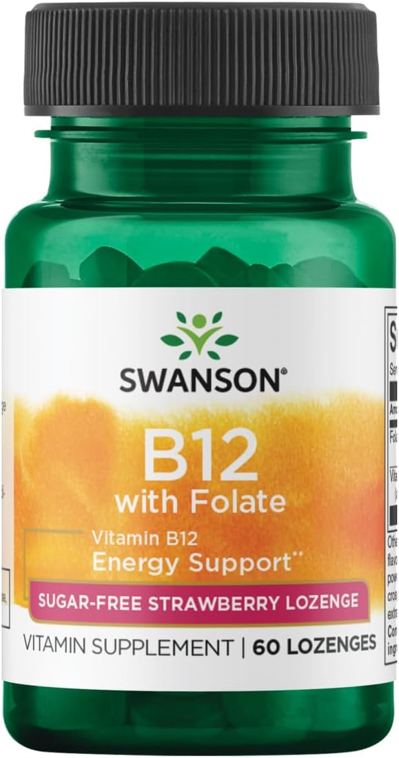 Swanson Vitamin B12 with Folic Acid, 60 tablets