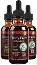 Rejuvica Health Cherry Force - Extracto Avanzado de Cereza Ácida - Cerezas Reales - Rico en Fitonutrientes - Extracto Líquido para Mejor Absorción (2 Fl Oz, Pack de 3)