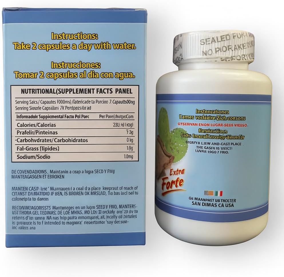 Wereke & Nopal Cápsulas – 60 Unidades (1000 mg cada una) – Complemento Herbal Natural – Mezcla Tradicional Mexicana – de Lo+Natural