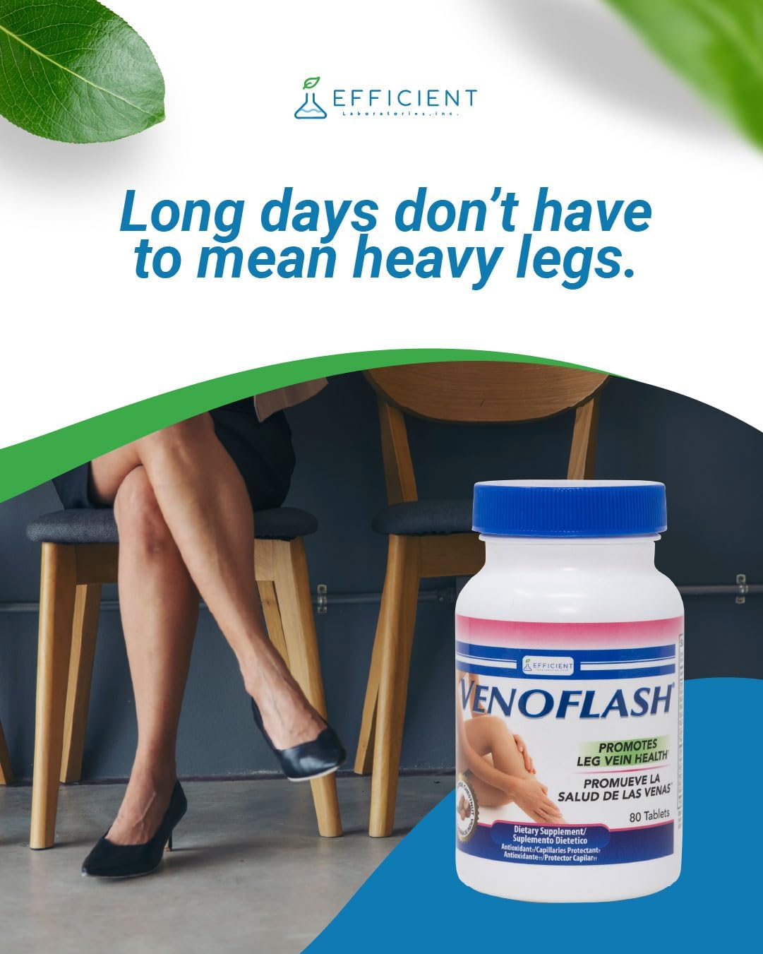 Venoflash Regular - Suplemento para la Salud de las Venas, 80 Comprimidos