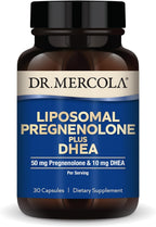 Dr. Mercola Liposomal Pregnenolone Plus DHEA, 50 mg Pregnenolona y 10 mg DHEA por ración, 30 Cápsulas
