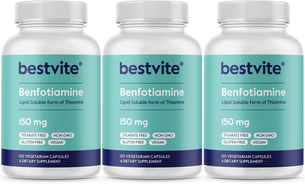 BESTVITE Benfotiamina 150mg (240 Cápsulas Vegetarianas) - Sin Estearatos - Sin Dióxido de Silicio - Vegano - Sin OGM - Sin – Image 8