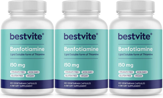 BESTVITE Benfotiamina 150 mg, 360 Cápsulas Vegetales