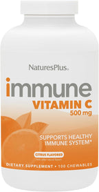 NaturesPlus Immune Vitamina C, Cítricos - 100 Comprimidos Masticables