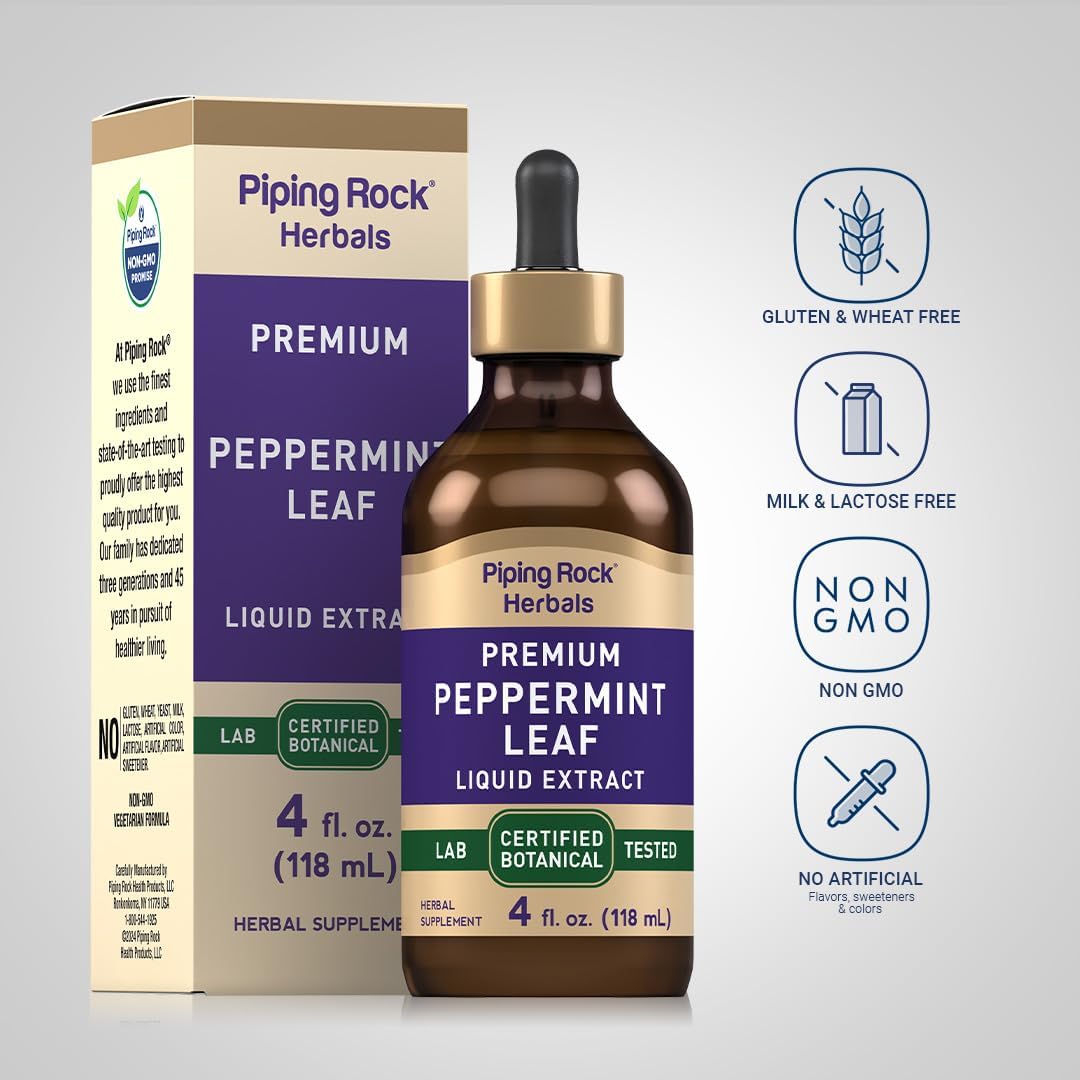 Piping Rock Extracto Líquido de Menta Piperita, 118 ml