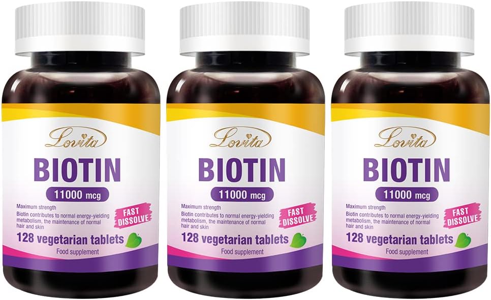 LOVITA Biotina 11000mcg - 384 Comprimidos Veganos de Disolución Rápida