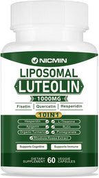 NICMIN 1000mg Luteolina Liposomal, Máxima Absorción, 60 Cápsulas